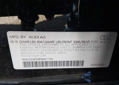 2015 Audi A8 L 4.0T from USA, damaged, VIN WAU32AFD9FN041193